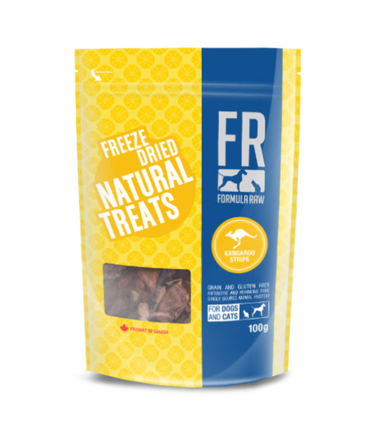 Freeze-dried kangaroo strips treats
